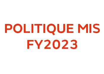 Politique MIS FY2023